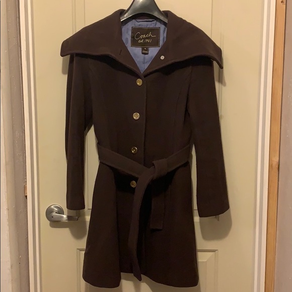 Brown Coach Wool Coat - Picture 4 of 4